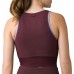 prAna Women's Sopra Seamless Crop Tank Rich Cocoa Top