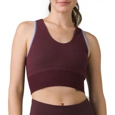 prAna Women's Sopra Seamless Crop Tank Rich Cocoa Top