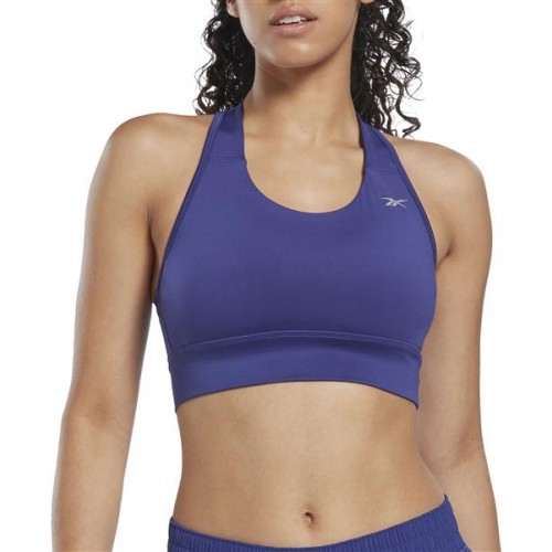 Reebok Women's Running Essentials High-Impact Sports Bold Purple Bra Reebok Women's Running Essentials High-Impact Sports Bold Purple Bra
