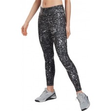 Reebok Women's Workout Ready Print Black Leggings