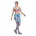 Reebok Women's Workout Ready Printed Sports Essential Blue Bra Reebok Women's Workout Ready Printed Sports Essential Blue Bra