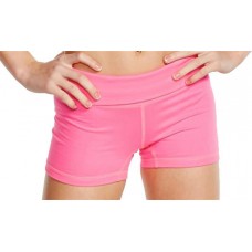 Soffe Girls' Rolldown Active Neon Pink Shorts Soffe Girls' Rolldown Active Neon Pink Shorts