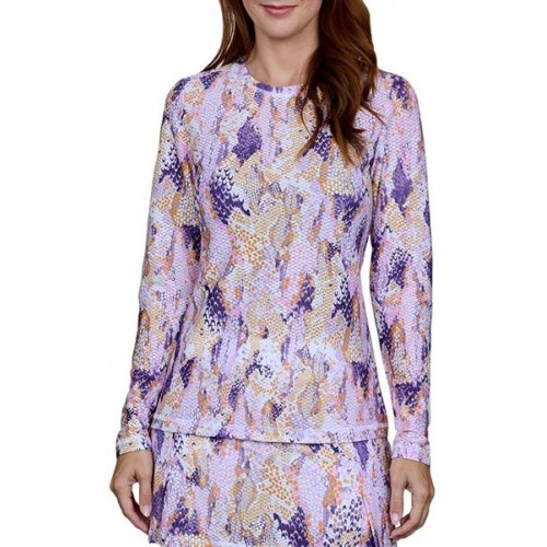 Sofibella Women's AirFlow Long Sleeve Sweet Pea Shirt Sofibella Women's AirFlow Long Sleeve Sweet Pea Shirt