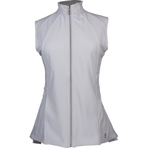 Sofibella Women's Pleated White Vest Sofibella Women's Pleated White Vest