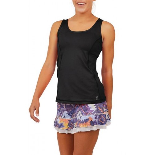 Sofibella Women's X Tank Black Top Sofibella Women's X Tank Black Top