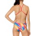 Speedo Women's Pride Printed One Back One Piece SLICED SQUARES Swimsuit