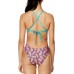 Speedo Women's Printed Tie Back One Piece Pineapple Print Swimsuit