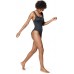 Speedo Women's Rib Logo One Piece Speedo Black Swimsuit
