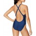 Speedo Women's Solid Relay Back One Piece Peacoat Swimsuit