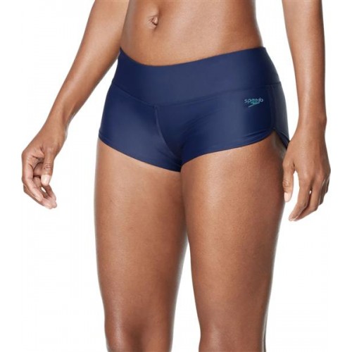 Speedo Women's Solid Swim Boy Peacoat Shorts Speedo Women's Solid Swim Boy Peacoat Shorts