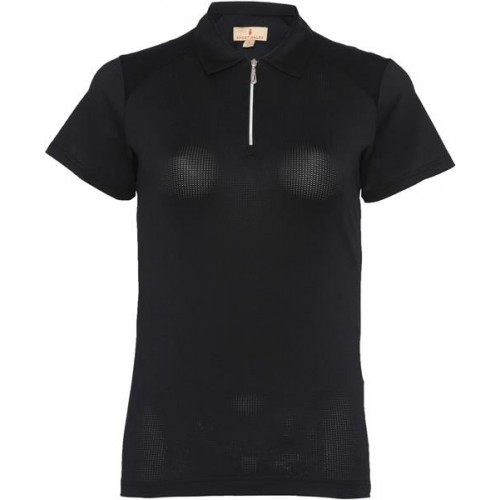 Sport Haley Women's Lulu 1/4 Zip Sleeveless Golf Black Polo Sport Haley Women's Lulu 1/4 Zip Sleeveless Golf Black Polo