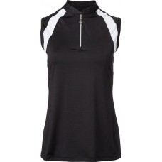 Sport Haley Women's Orca Sleeveless Golf Black Polo