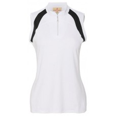 Sport Haley Women's Orca Sleeveless Golf White Polo Sport Haley Women's Orca Sleeveless Golf White Polo